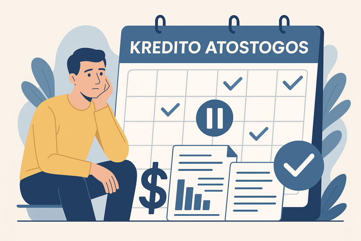 Kredito atostogos: kaip atidėti įmokas?